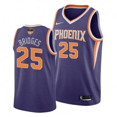 Nike Phoenix Suns #25 Mikal Bridges Men's 2021 NBA Finals Bound Swingman Icon Edition Jersey Purple Men's